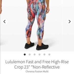 Euc fast and free crop 23” size 6